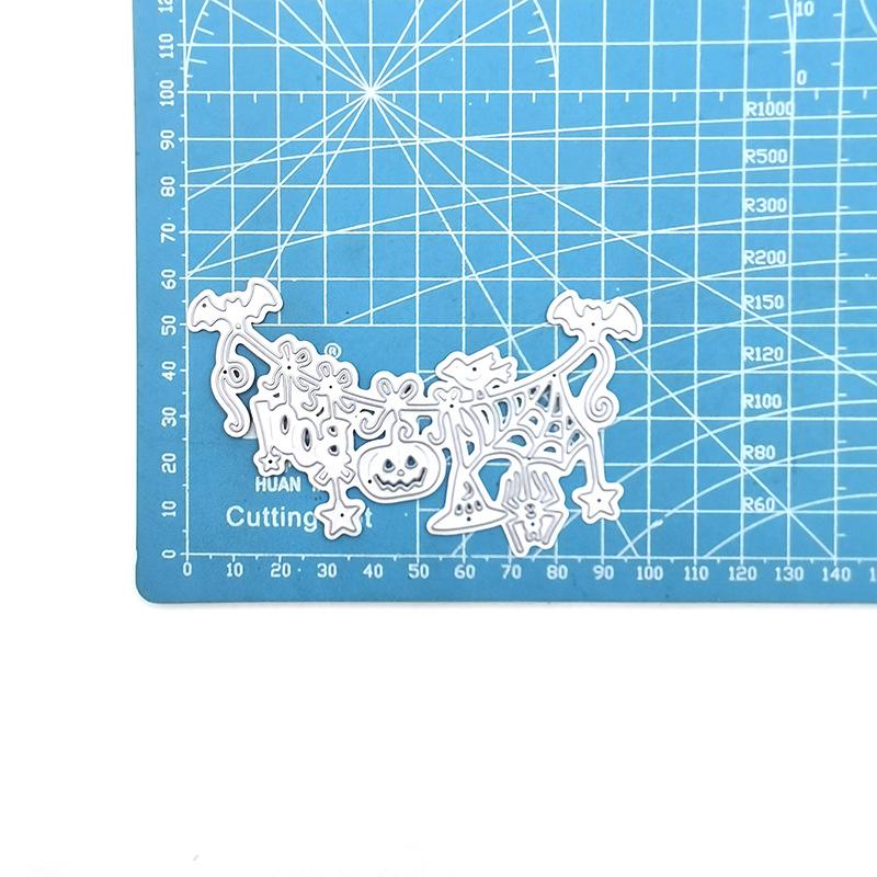 Счастливый Хэллоуин, вырубные штампы, металлический трафарет, сделай сам, скрапбукинг, альбом, бумажная карта, тиснение, ремесленный декор, художественная высечка, тыква, призрачное дерево