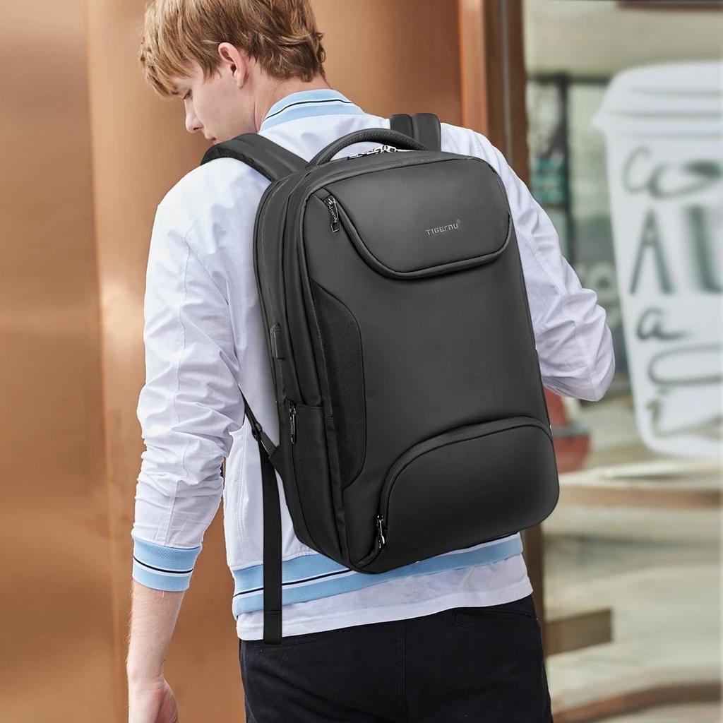 Tigernu Large Capacity New Fashion Backpack Men 15.6" Laptop Anti Theft Backpack School Travel Bag Male Waterproof TPU