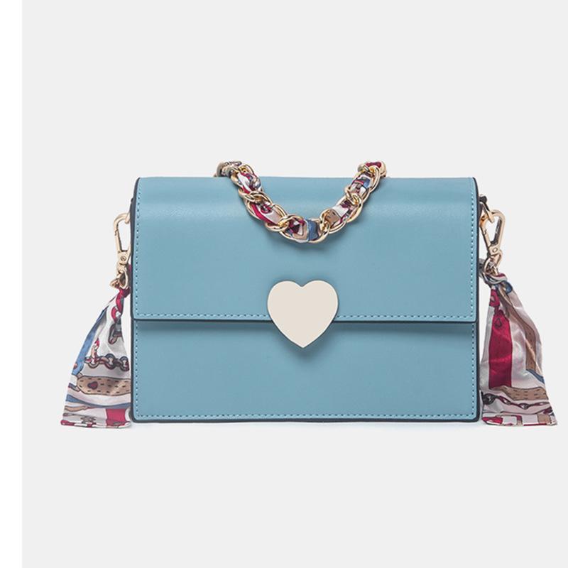 Сумка-сумка, новинка 2023, модная цепочка для отдыха, маленькая квадратная сумка, кожаный диагональный шарф на одно плечо, сумка Love Bag