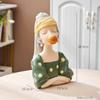 Individualistic Home Decoration Cute Girl Figure Ornaments Resin Sculpture Room Decoration Bedroom Cafe Table Decor Gifts Statue