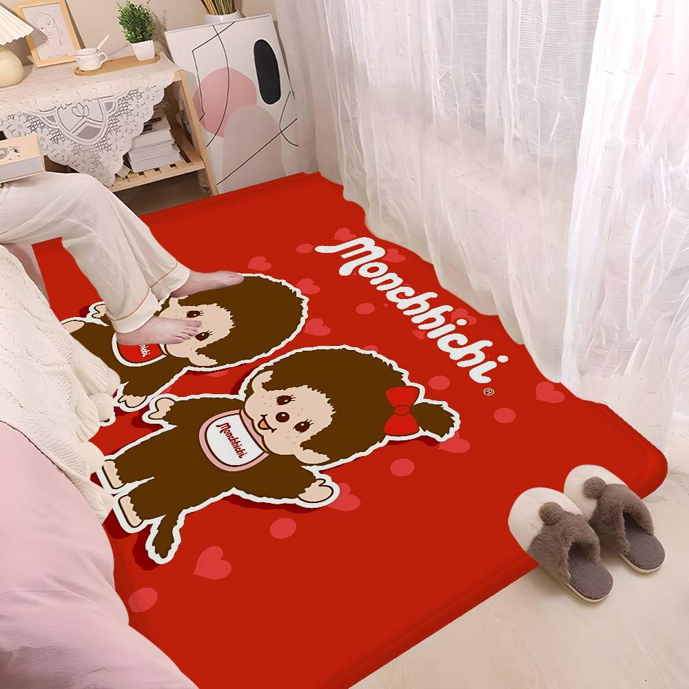 Anime M-Monchhichi Cute Door Mat Washable Non-Slip Living Room Sofa Chairs Area Mat Kitchen Doormat Area Rug