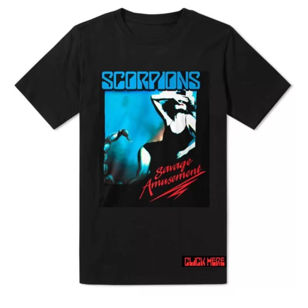 Scorpions Rock Punk Print T-shirts Men's Summer Loose and Comfortable Men's and Women's Short-sleeved Fashion Trend T-shirts