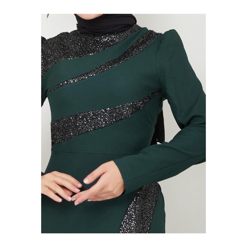 Женская одежда Вечернее платье Модное платье-рыбка с пайетками 2710 Черный