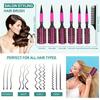 2pcs Professional Salon Comb Set Round Curly Hair Brush Anti-frizz Rolling Hairbrush with Fine Rat Tail Comb Portable Hair Tools