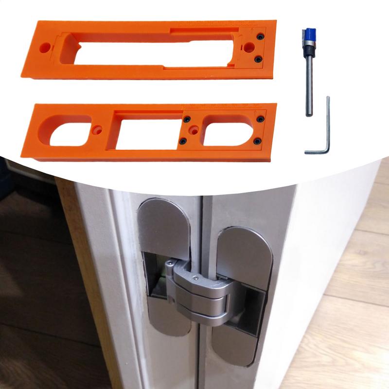 Фрезерный шаблон для дверных петель Шаблон для фрезера для дверных петель Быстрый Точный Портативный Набор Монтажный инструмент для наружной деревообработки Гараж