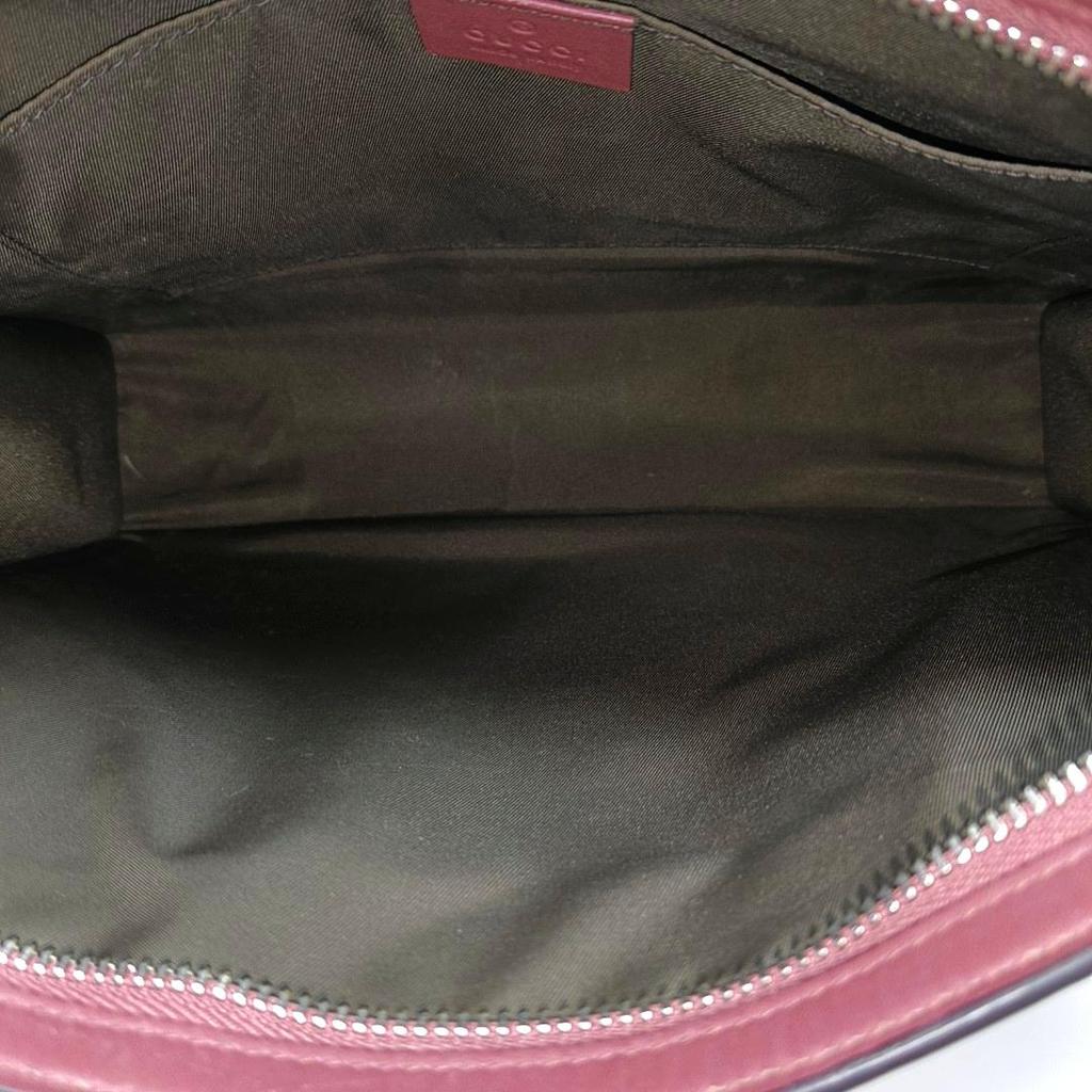 [Pre-Owned] GG Blooms Logo Canvas And Leather Clutch Bag Large - Very Good #184M48X
