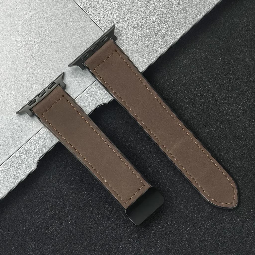 Силиконовый кожаный ремешок для Apple Watch Band 49/44/42/45/38/40/41 Аксессуары Браслет для iWatch Ultra Series 10 9 8 7 SE 6 5 4