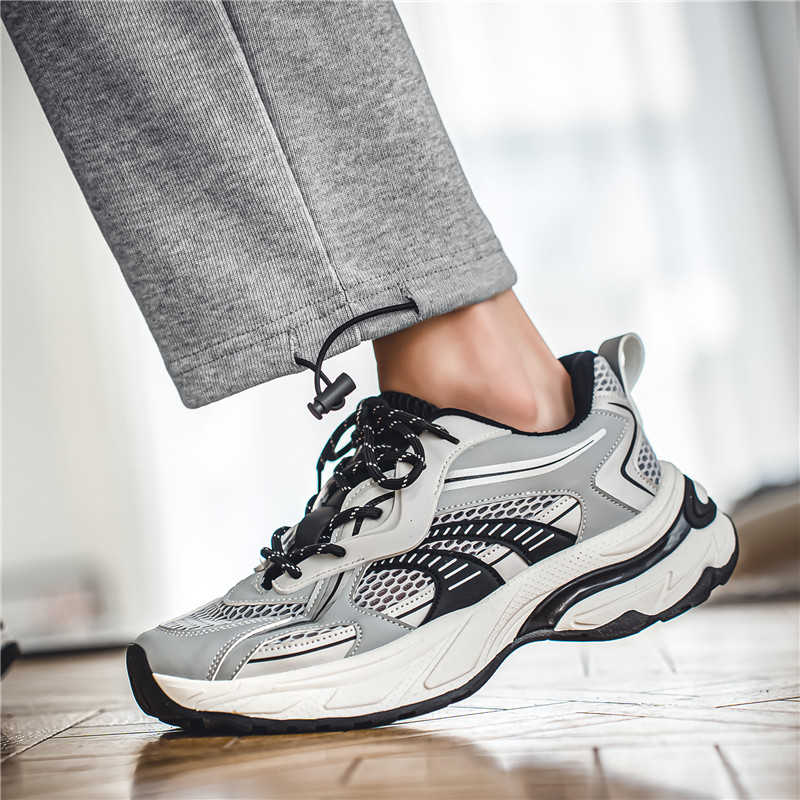 Fashion PU Leather Thick-heeled For Tourism And Hiking Mining Men's Shoes For Home Men Trekking Shoes Sneakers Sports Sabot Tenya