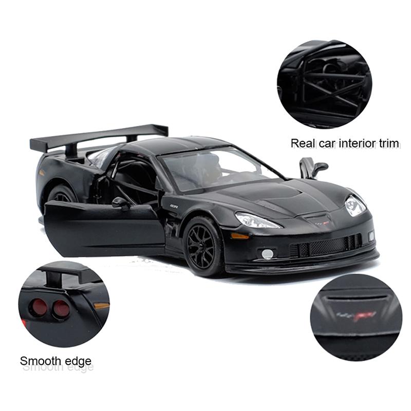 1/36 масштаб Corvette C6, литая под давлением модель автомобиля, игрушечный автомобиль с откатным механизмом для детей, коллекция подарков для мальчиков и девочек
