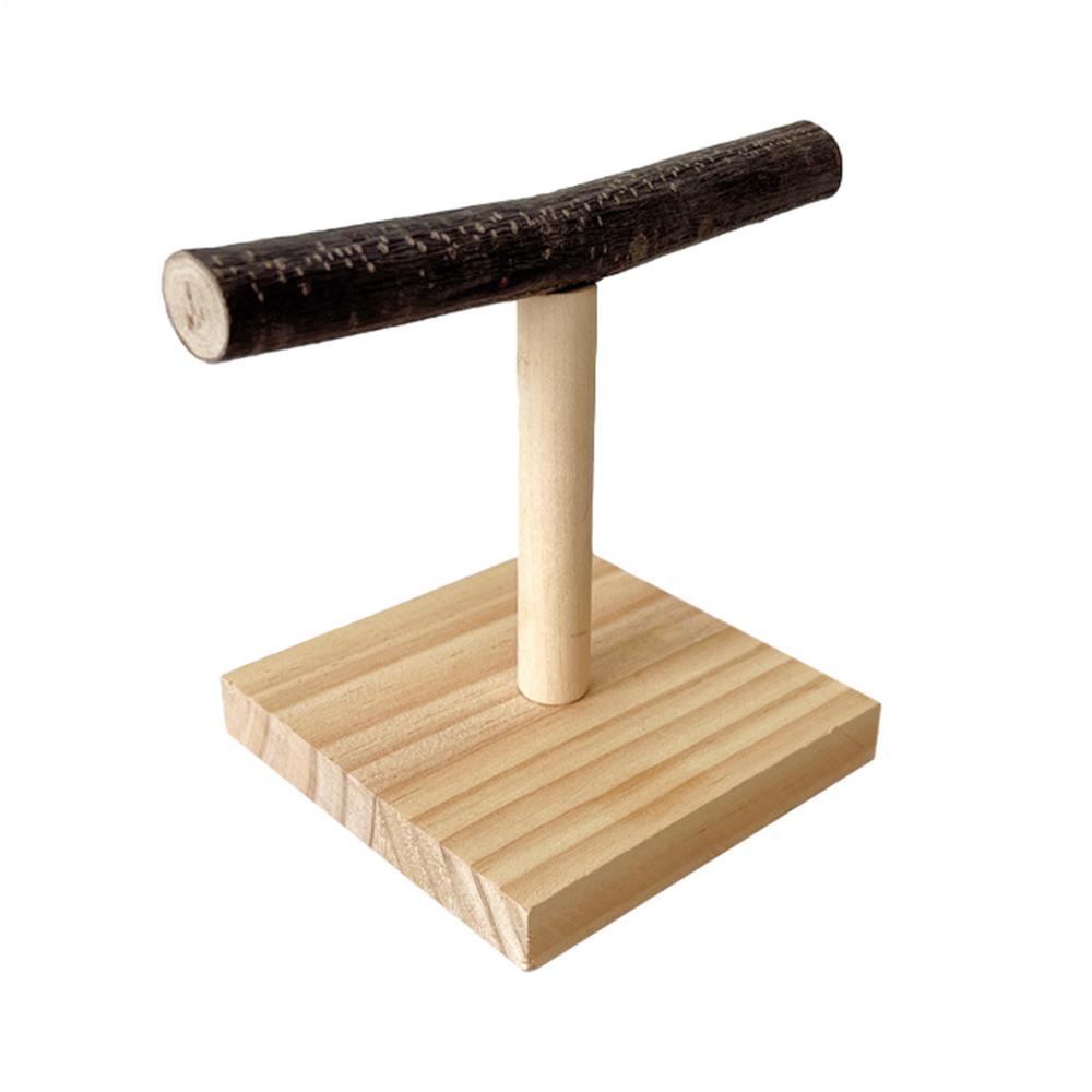 Natural Desktop Stand Pet Parrot Raw Wood Fork Tree Branch Stand Rack Perch PlatformCage Accessories For Parrotlets