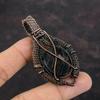 Psilomelane Gemstone Pendant Rainbow Moonstone Pendant Copper Wire Wrapped Pendant Handmade Wire Wrap Jewelry Gift For Mother Copper Jewelry