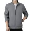 Men's Business Jacket with Stand Up Collar and Warm Fleece Jacket