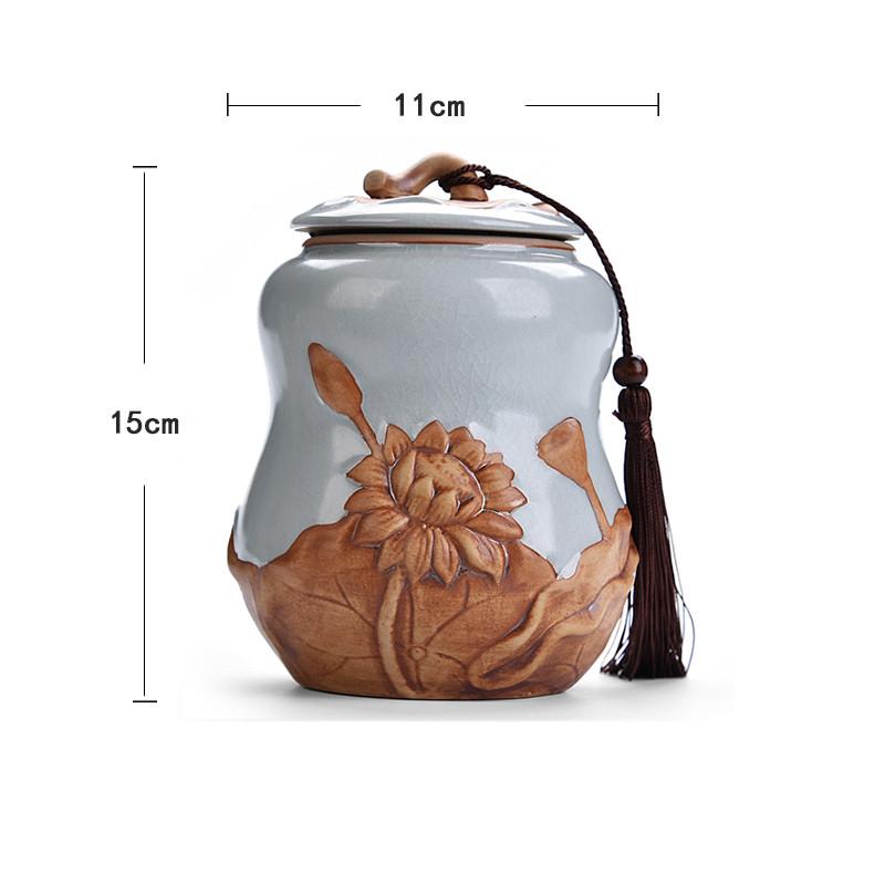 Китайские керамические чайные банки большой емкости, дорожный ящик для хранения чайных пакетиков, портативный герметичный контейнер для керамики, чайный набор, аксессуары