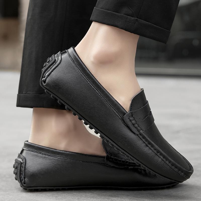 Модные туфли для вождения из натуральной кожи, мужские туфли, весна-осень, мягкие повседневные деловые туфли в горошек, мужские туфли на плоской подошве, мокасины мужские