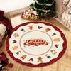 Christmas Imitation Cashmere Carpet Home Living Room Bedroom Atmosphere Christmas Decoration Red Christmas Tree Base Floor Mat