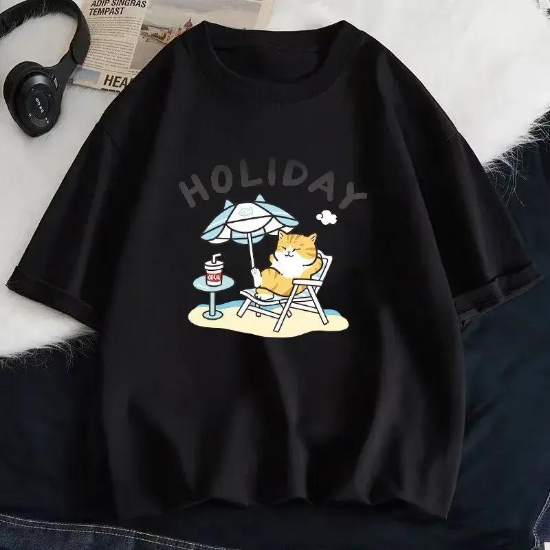 Парная одежда Rock Puppy Кролик Каваи Женская футболка Y2k Мода Блузка Харадзюку Уличная одежда Топы с принтом кошки Женская одежда