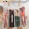 3 pcs Dustproof Lid Cosmetics Storage Box Portable Clear Storage Case Makeup Brush Organizer  Travel