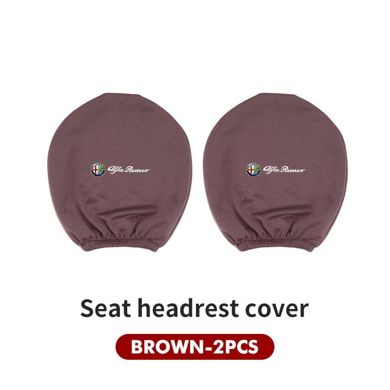 DCBLH1 Car Seat Headrest Cover Anti-wear Auto Styling Accessories For Alfa Romeo 159 Giulietta Giulia 147 Mito 156 159 166 GT Stelvio