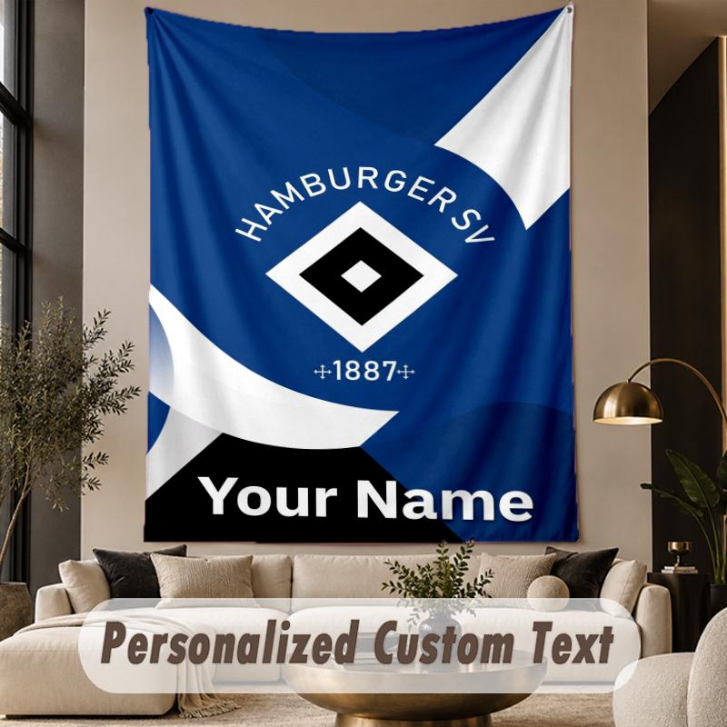 Custom Text Tapestry Hamburger SV Print Wall Tapestry Indoor Living Room Wall Decor