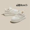 Breathable Women's Shoes Summer New Inner Height Increase White Shoes Comfortable Mesh Thick-soled Sports and Leisure Board Shoes Tide