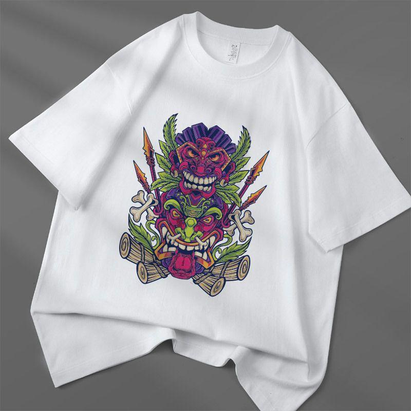 250g pure cotton Unisexs summer round neck tshirt with loose shoulder and short sleeved casual Tshirt