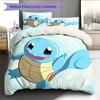 Squirtle Cartoon Pattern Bedding Home Decoration Birthday Gift (1 * duvet cover + 2 * pillowcase, without core)