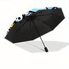 1pc Creative Ghost Hello Kitty Halloween Cartoon Umbrella, Portable 3-Fold Compact Umbrella, Suitable for Camping, Hiking and Travel, Ideal Easter Bir