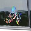 14.2x15.2см Наклейка для украшения автомобиля Бабочка Любовь Цветок