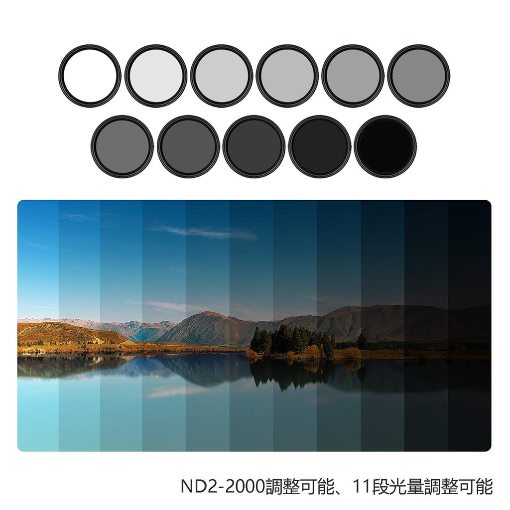 JJC Variable ND Neutral Density Adjustable Compatible with Including Canon EF 50mm EF 85mm Fujifilm XF XC and Thin Frame Filter Protective Case Fiber