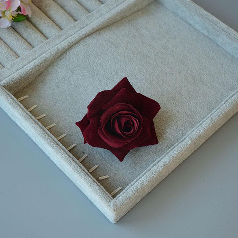 Винтажная красная роза заколка для волос сбоку для танцевальных выступлений