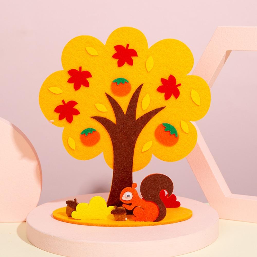 Polyester Material DIY Craft Kit Vibrant Colors Seasonal Tree Decor  Parent-Child Activity
