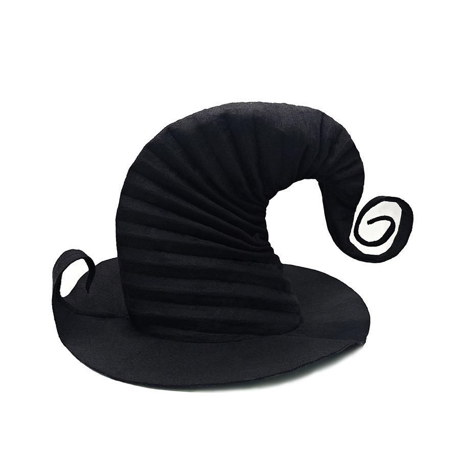 Шляпа ведьмы, Плиссированная шляпа, Шляпа на Хэллоуин, Головной убор на Хэллоуин, Ветрозащитная веревка, Украшение для вечеринки, Реквизит для косплея