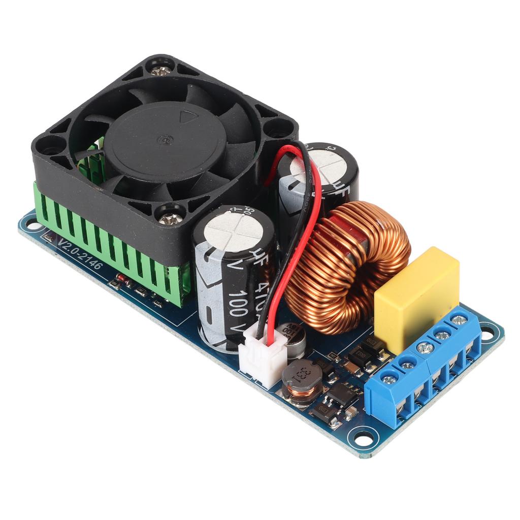 Плата усилителя мощности IRS2092S 500 Вт Моноканал D Hi-Fi Плата усилителя мощности с охлаждающим вентилятором для DIY звуковой системы