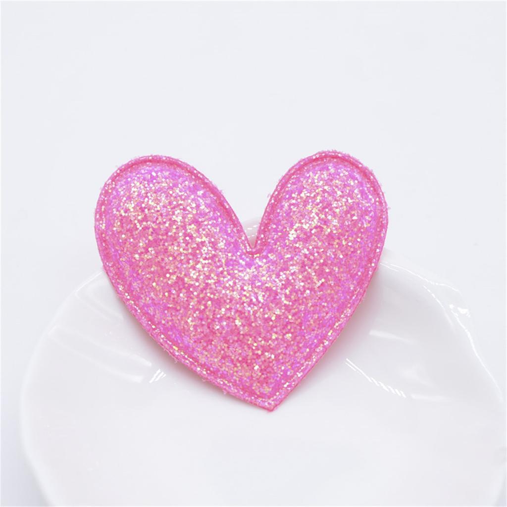 12 шт. блестящая ткань с подкладкой в виде сердца аппликация для самостоятельного изготовления головных уборов заколок для волос повязок на голову декора детских шапок одежды аксессуаров заплаток