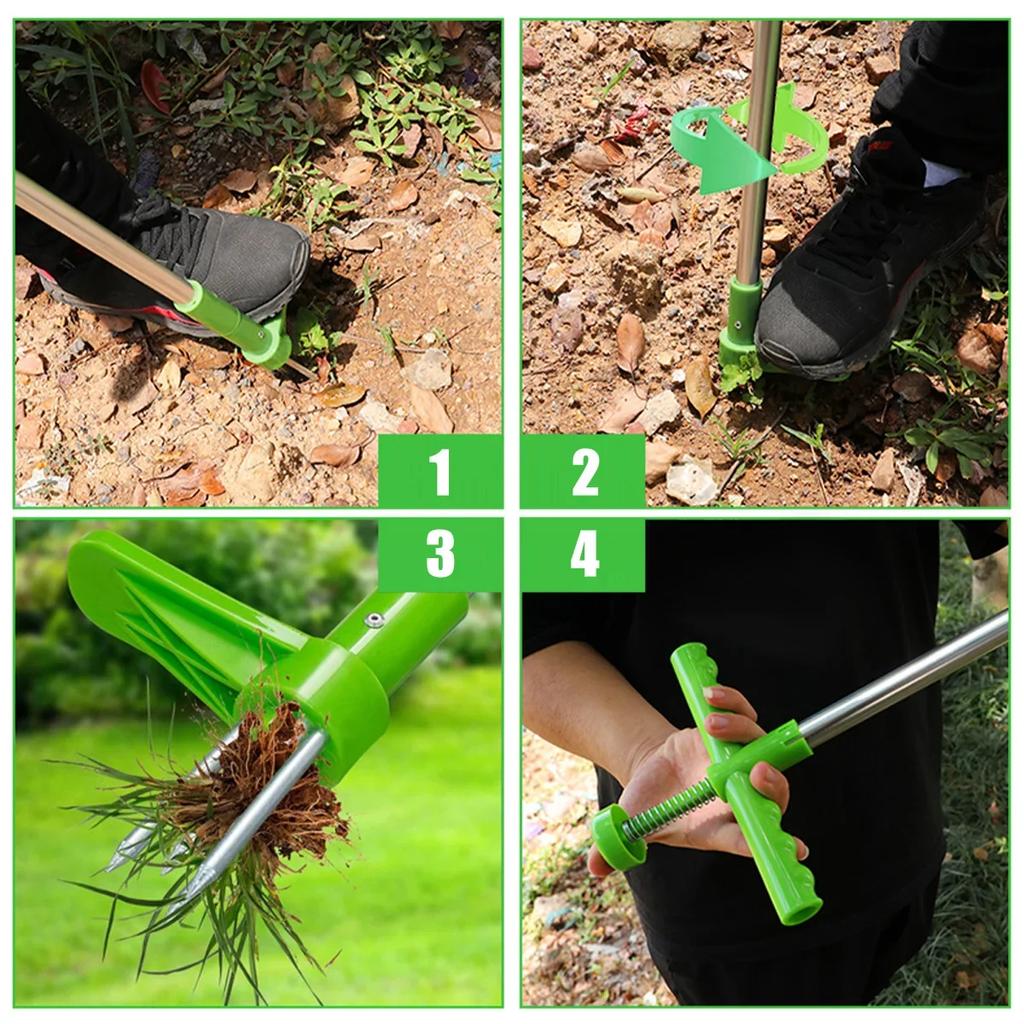 39inch Weed Puller Long Handle Weeder Hand Tool with Stainless Steel Claw Sturdy Lightweight Weed Root Pulling Tool for Lawn