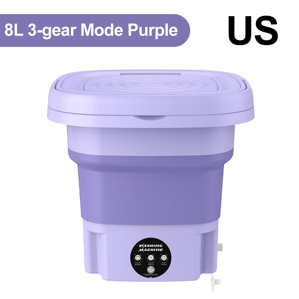 Foldable Washing Machine 8L With Drying Underwear Panties Socks 12W 3 Modes Automatic Washing Machine With Spinning Dry Washer
