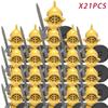 Middle Ages Roman Empire Spartan Crusader Mini Medieval Soldier Figures Model Building Blocks Bricks Toys Gift For Children