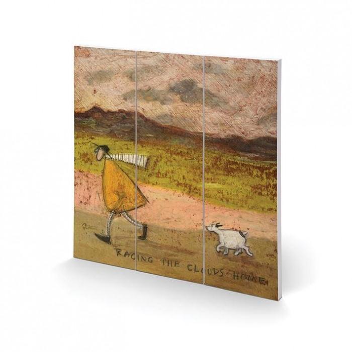 Sam Toft Racing The Clouds Home Деревянная квадратная табличка