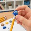 Numbered Pencil Caps for Primary School Cute Toppers, Lovely Charms, Pen Soft Elastic Pencils Toppers Decorations Supplies Classroom Rewards Silicone