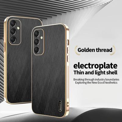 KADEM Чехол для Samsung Galaxy A17 Гальваническое покрытие Шелковистая текстура ПУ+ТПУ Задняя крышка для телефона