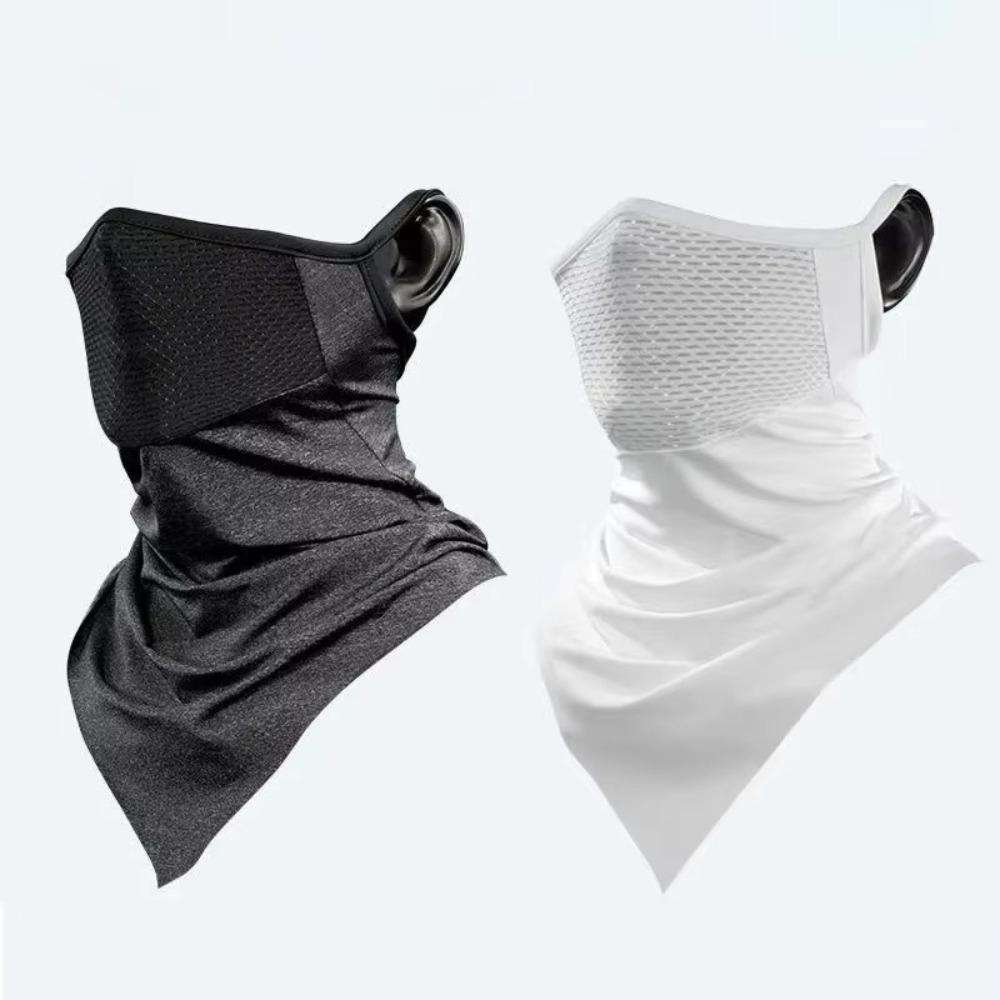 Dustproof Ice Silk Head Cover UV Protection Hanging Ear Cycling Scarf  Unisex
