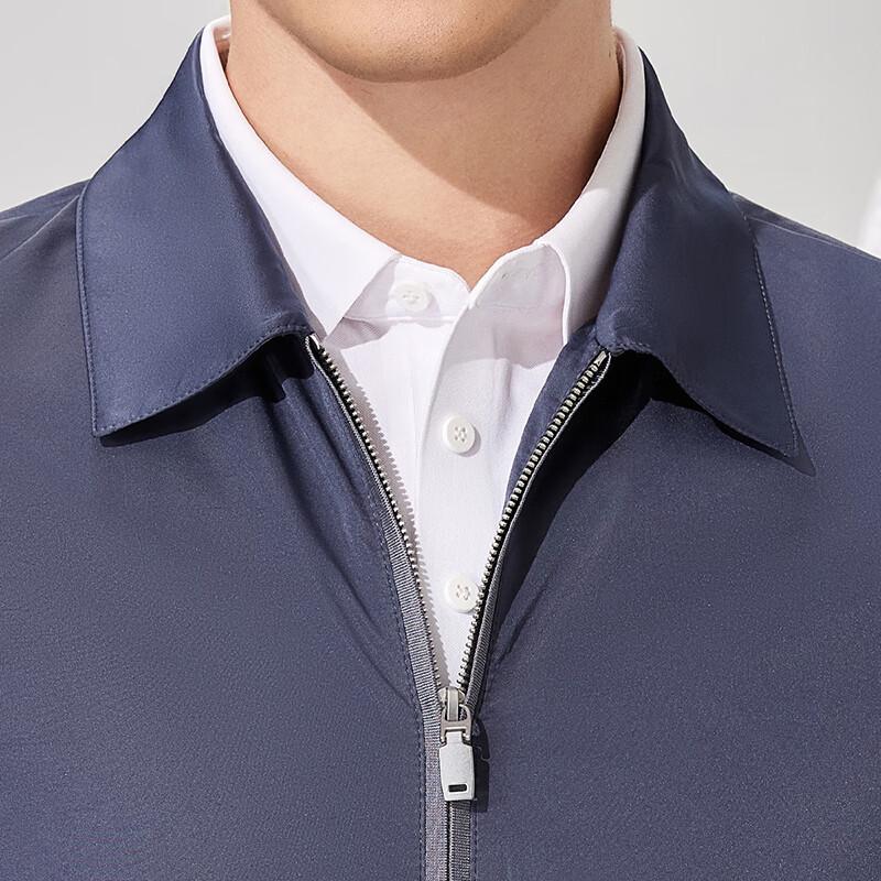 Men's Business Casual Thin Lapel Zip Jacket
