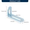 10Pcs Iron L Shaped Corner Brackets Fixer Double Slot Fixing Brackets For Wall Shelving Bookcases Easy Installation