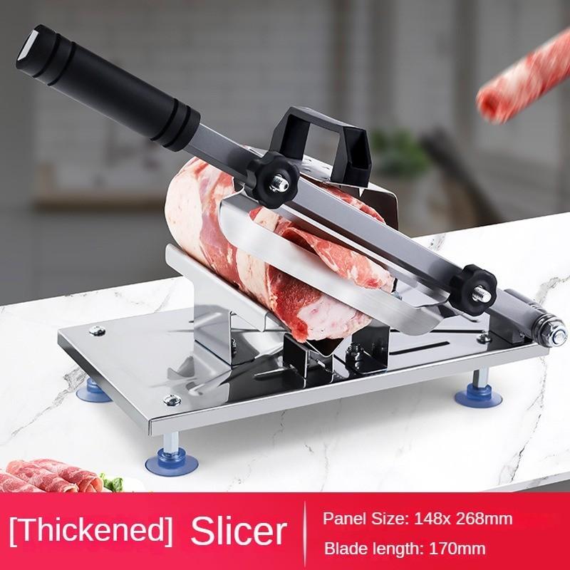 Многофункциональный овощерезка из нержавеющей стали в западном стиле, слайсер для рулета из баранины, бытовой утолщенный ручной мясорез черного цвета