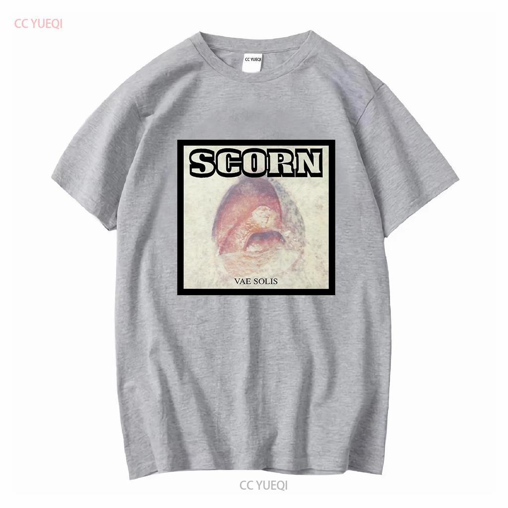 SCORN Футболка Vae Solis Мужская Хлопок Круглый вырез Промышленный Breakbeat с длинным или коротким рукавом винтажная Стирка Слегка homme Мягкий