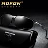 aoron Алюминиевая магниевая оправа, спортивные очки для вождения, мужские модные классические уличные поляризационные солнцезащитные очки с антибликовым покрытием