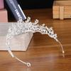 Свадебная корона в корейском стиле, сплав, кристалл, королевская повязка на голову, детская вечеринка, день рождения, корона, простой свадебный головной убор, аксессуары для волос