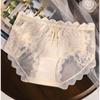 Plus Size Women's Cotton 7A Antibacterial Sexy Lace Pure Mesh Underwear