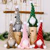 New Christmas Nordic Forester Knitted Hat Sitting Doll Ornaments Rudolph White Beard Faceless Doll