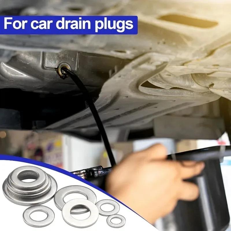 Набор плоских шайб из нержавеющей стали M2-M16 Металлические шайбы для винтов Кольца Простые прокладки Крепежные элементы Ассортиментные наборы для ремонта